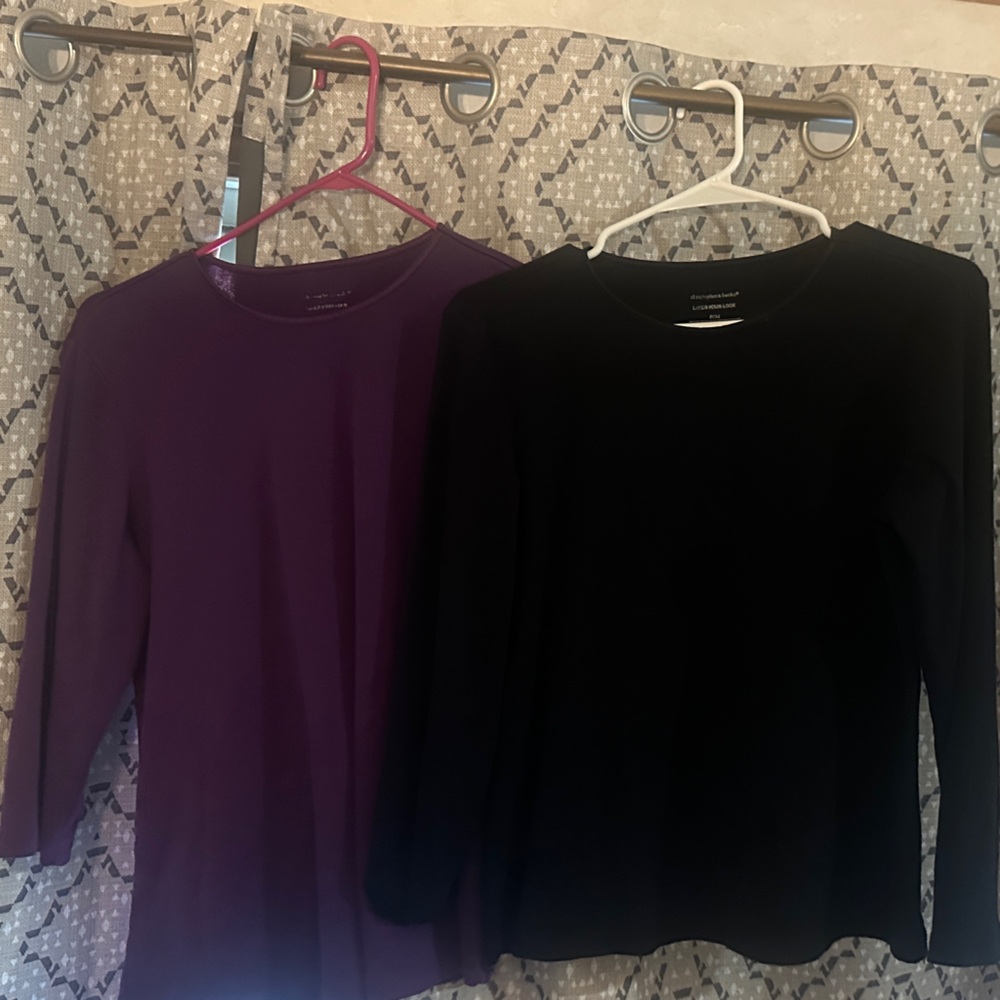 Christopher & Banks Black and Gray Top